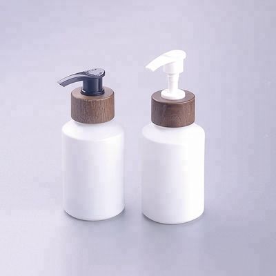 косое плечо 200ml покрыло опарникы белого стекла бамбуковые косметические с деревянной крышкой