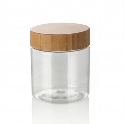 косметика Eco ЛЮБИМЦА 250ml дружелюбная Refillable заморозила пластиковый опарник с бамбуковой крышкой