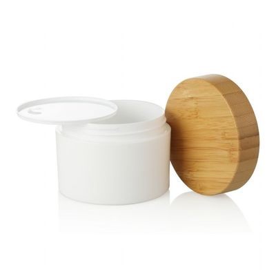 косметика Eco ЛЮБИМЦА 250ml дружелюбная Refillable заморозила пластиковый опарник с бамбуковой крышкой