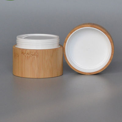 Новый опарник сливк Style50g Refillable пустой бамбуковый с пластиковым внутренним опарником Comsetics