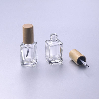 бутылка 15ml пустого ногтя стеклянная польская с крышкой щетки бамбуковой деревянной составляет