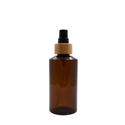 biodegradable янтарная бутылка брызг тумана воды пластиковой упаковки 200ml с бамбуком