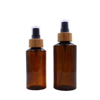 biodegradable янтарная бутылка брызг тумана воды пластиковой упаковки 200ml с бамбуком
