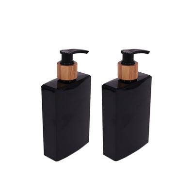 черная квадратная бутылка ванны шампуня 250ml с бутылками бамбукового cleanser насоса пластиковыми