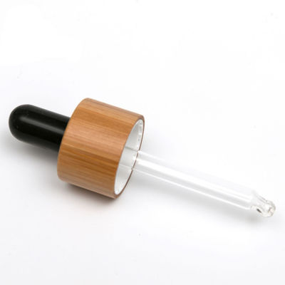 Оптом крышка крышки капельницы 18mm бамбуковая для крышки капельницы бутылки эфирного масла