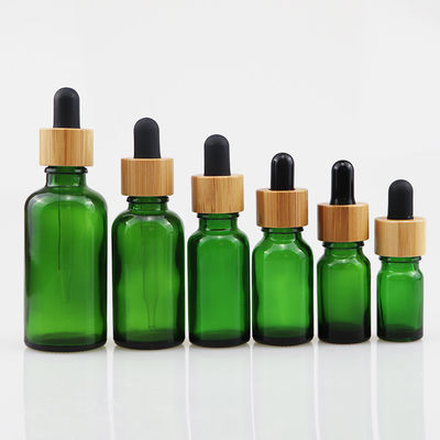 бутылка эфирного масла 100ml стеклянная косметическая с бамбуковой кожей Брауном заботы капельницы