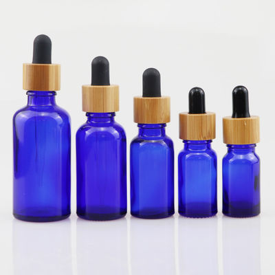 бутылка эфирного масла 100ml стеклянная косметическая с бамбуковой кожей Брауном заботы капельницы